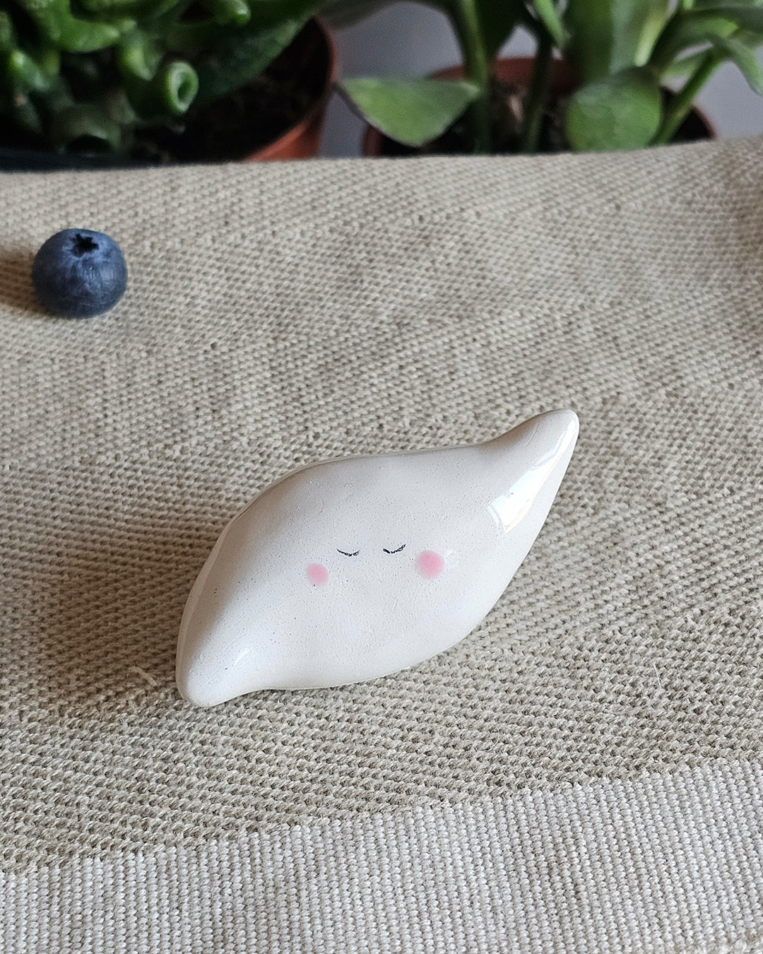 Fegato in ceramica bianca modellato a mano, serie Organi Wasetti